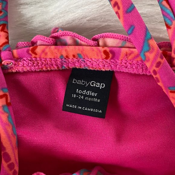 Baby Gap Pretty In Pink Swimsuit 18/24M - Picture 3 of 4